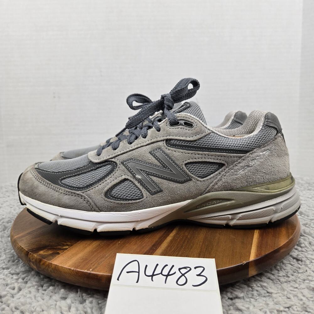 New Balance Mens 11 2A 990v4 Extra Narrow Grey Suede Casual Gym Comfort Sneaker